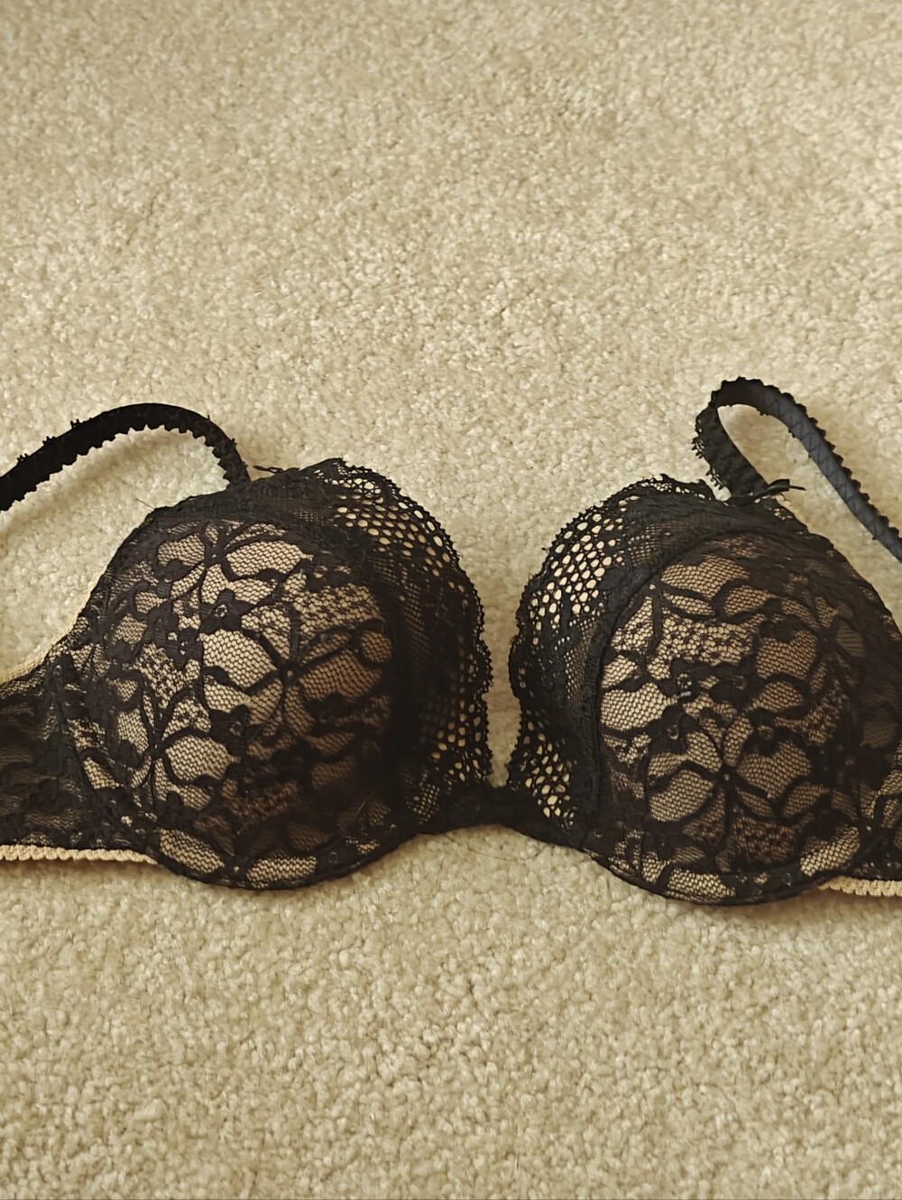 Aerie - Katie 32A Beige And Black Lace t-shirt bra - Picture 11 of 11